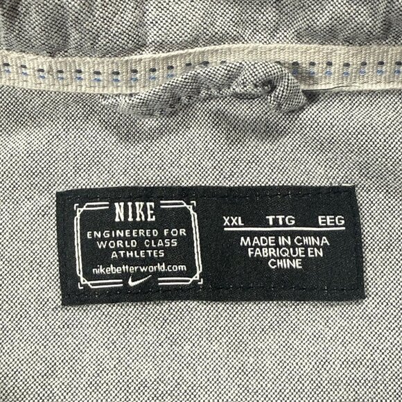 Mens Nike XXL Gray Long Sleeve Button Down Shirt - Engineered for World Class - Picture 10 of 10